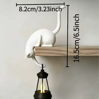 GATO CON FAROL COLGANTE PARA REPISA